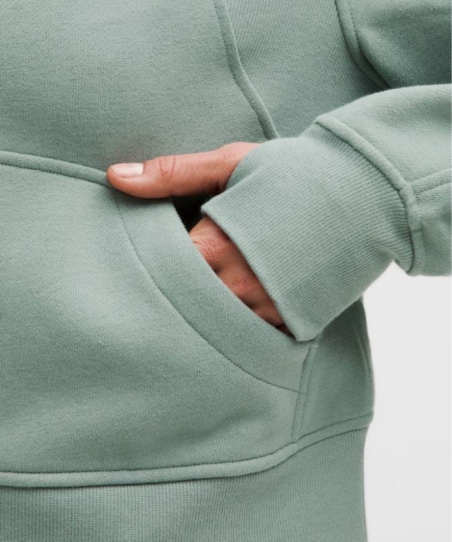 lululemom Scuba オーバーサイズ フルジップフーディ　緑　XS