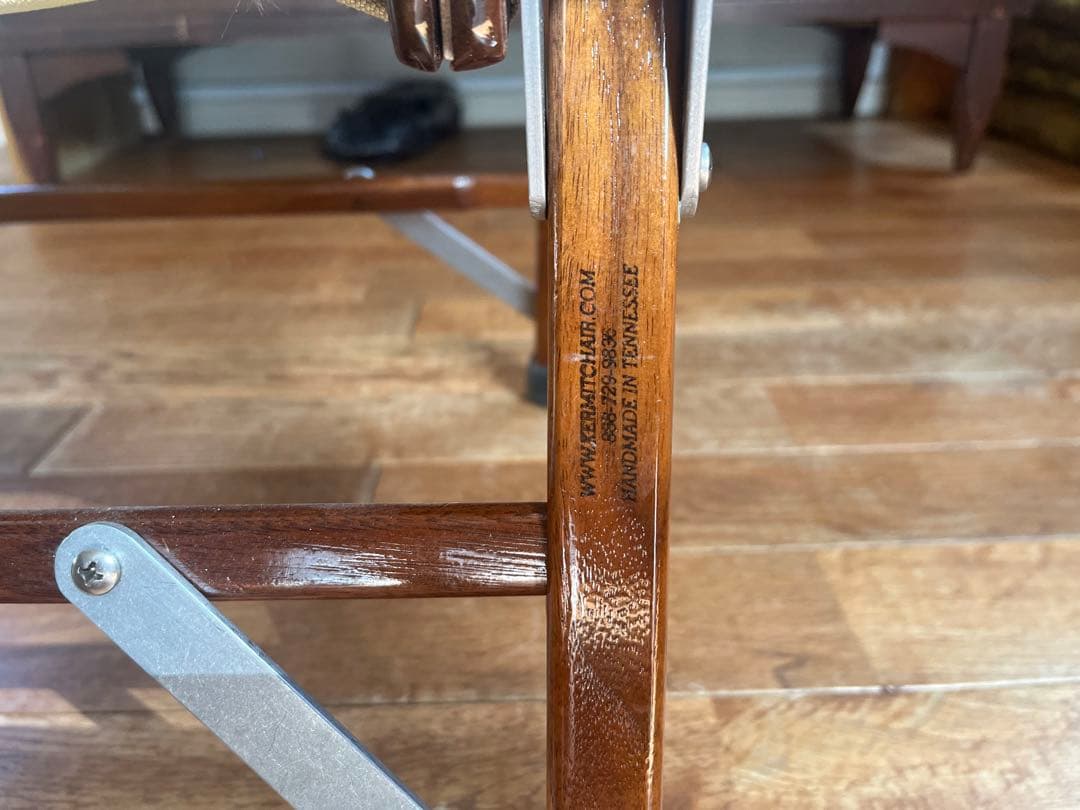 最終値下！カーミットチェアウォールナット　ベージュ　新品シート付き