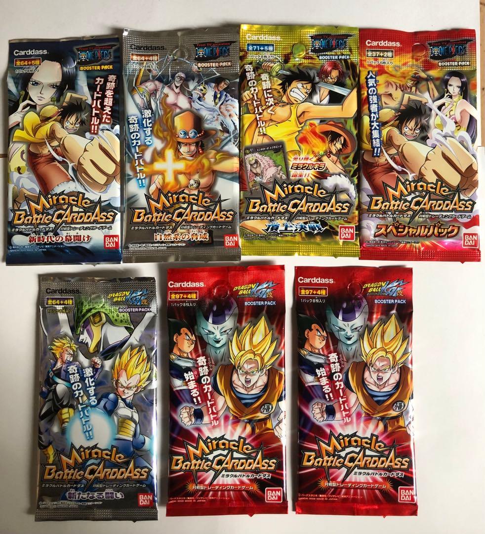 ミラバト　ミラクルバトルカードダス　未開封7パック　ドラゴンボール ワンピース