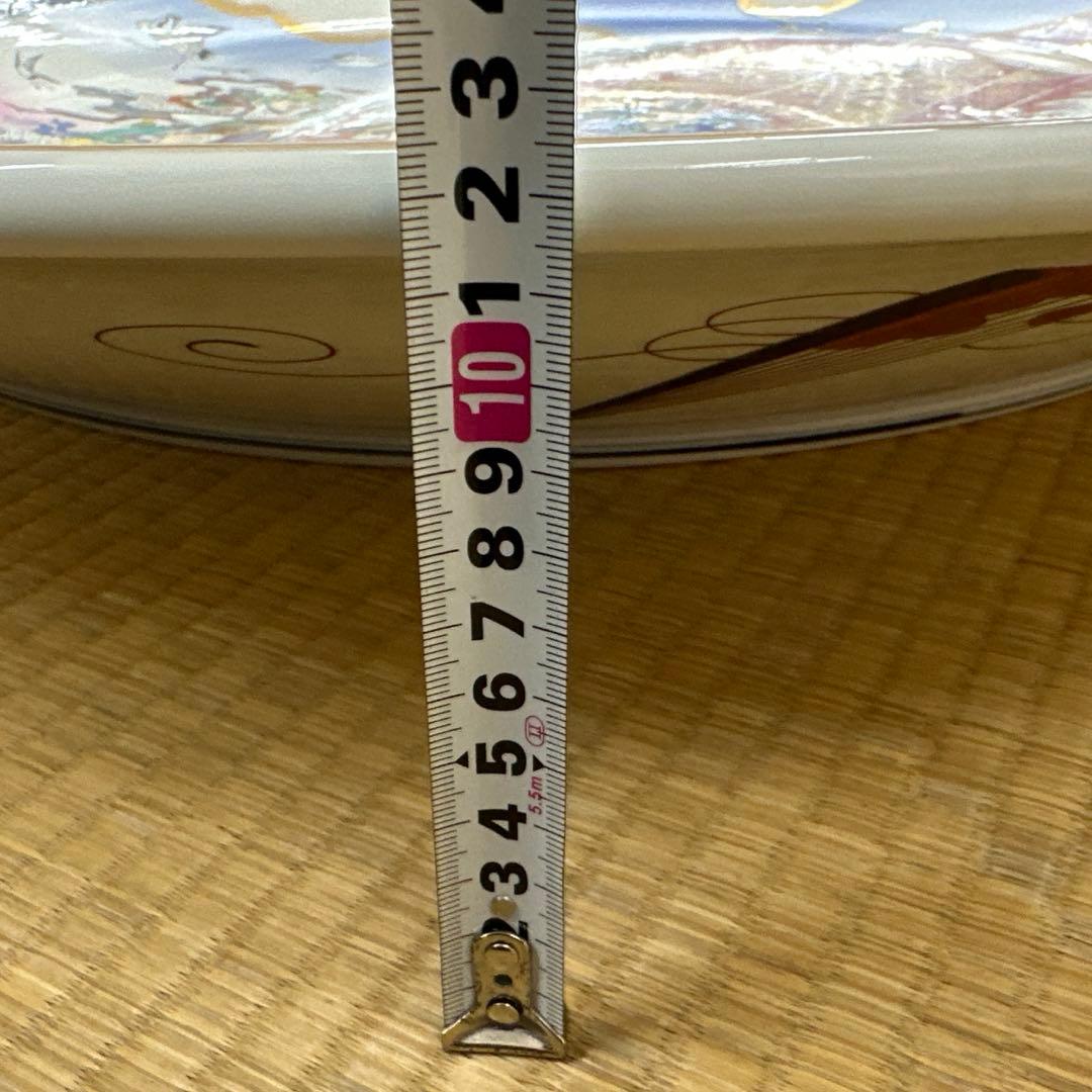 引き取り限定　神右衛門　染錦宝船絵　大皿　直径約98㎝　東な7-1220☆2F