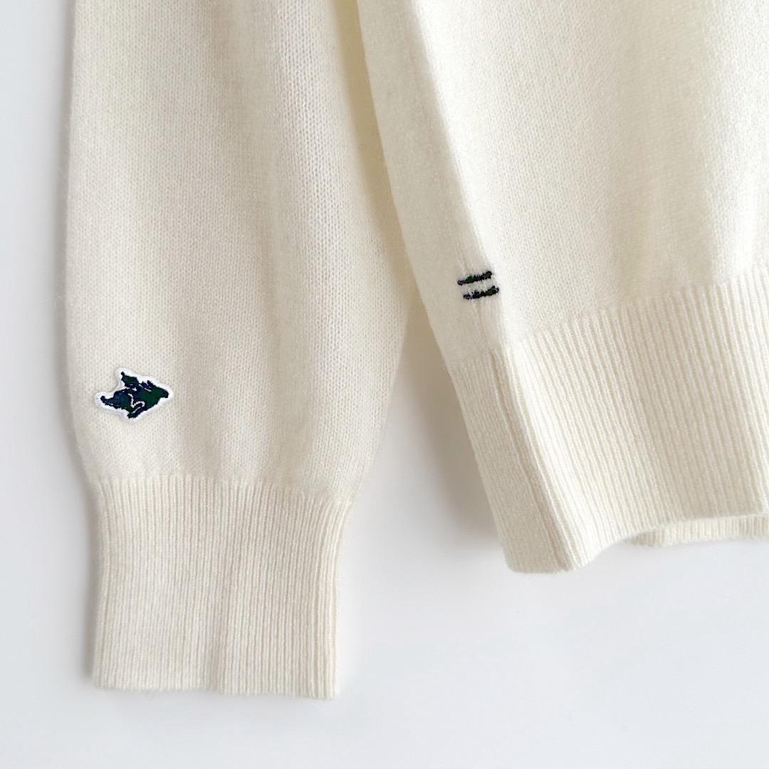 453 パーリーゲイツ 定価33,000円 カシミヤ100％ ニット 白 2 L