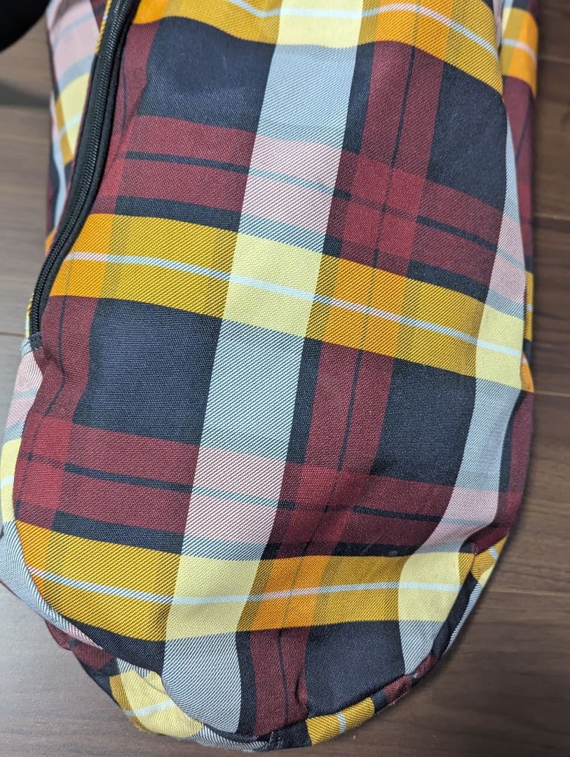 Burton 156スノーボードケース　バッグ　チェック柄　レッド　赤　イエロー