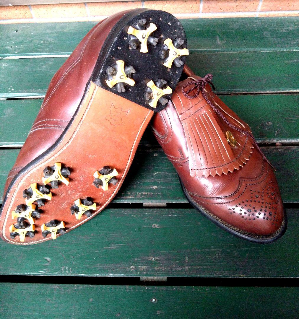 CLASSIC　Style　 ウィングチップメダリオン　トゥ　GOLFSHOES