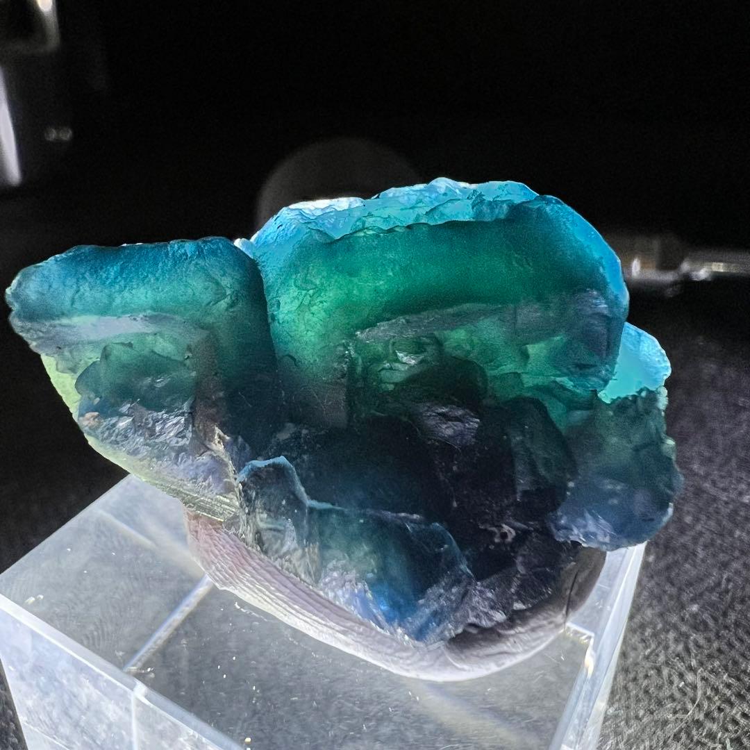 内モンゴル　「青色」「納戸色」「若竹色」グラデーションフローライト