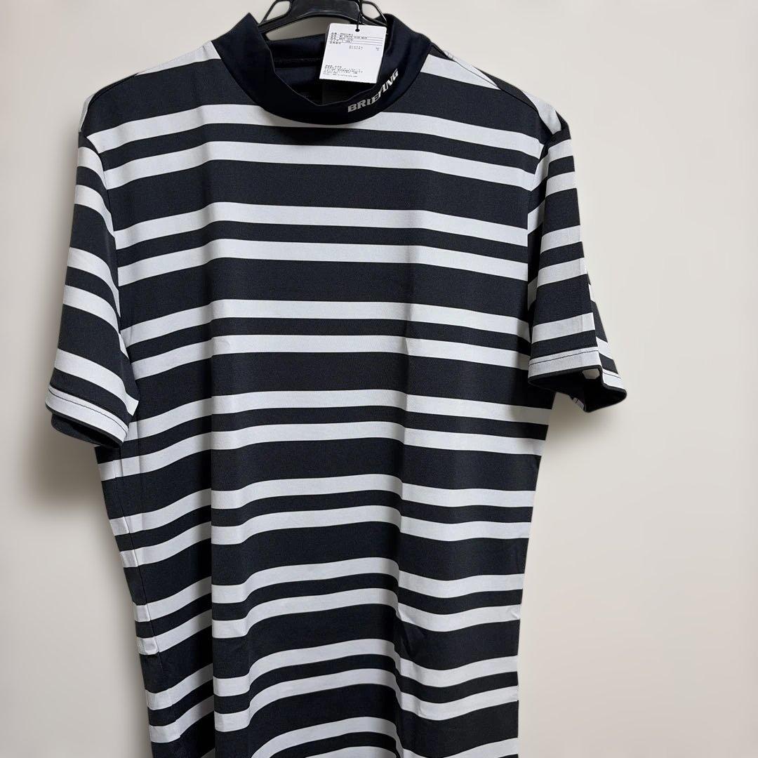 ブリーフィングメンズハイネックボーダーブラックサイズL