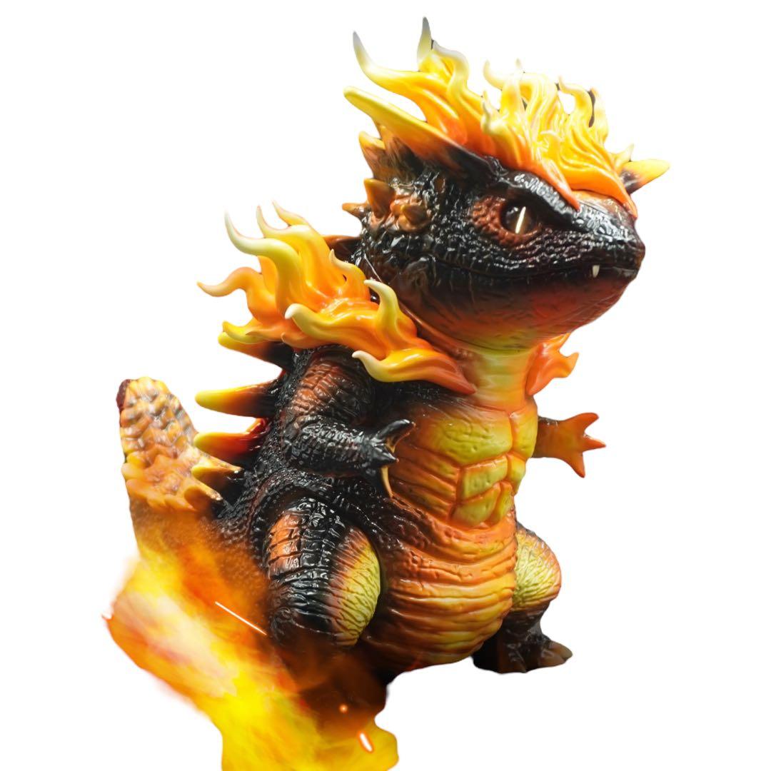 サラマンダー怪獣　燦金　限定　モンスター　可動　ソフビ　フィギュア　アートトイ