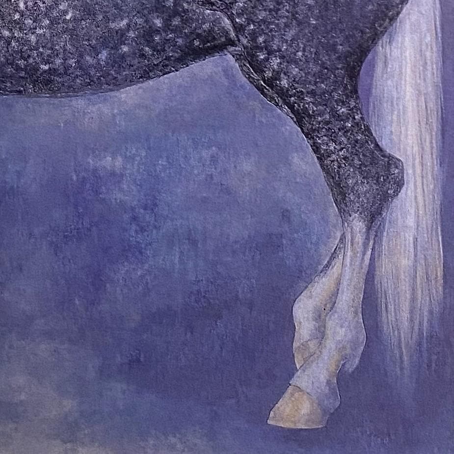 吉村年代、【星の馬】、希少な額装用画集より、新品額装付、状態良好