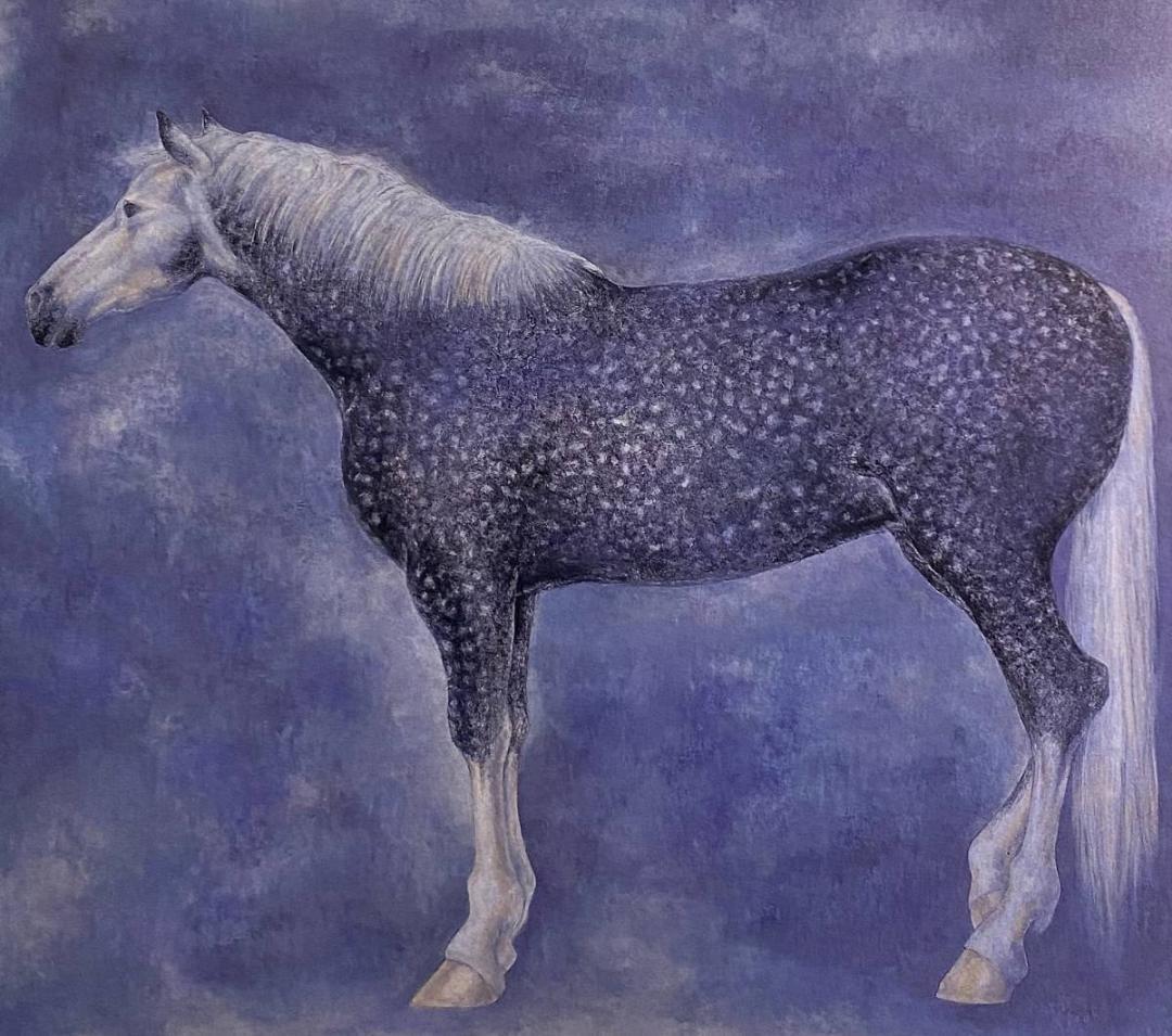 吉村年代、【星の馬】、希少な額装用画集より、新品額装付、状態良好