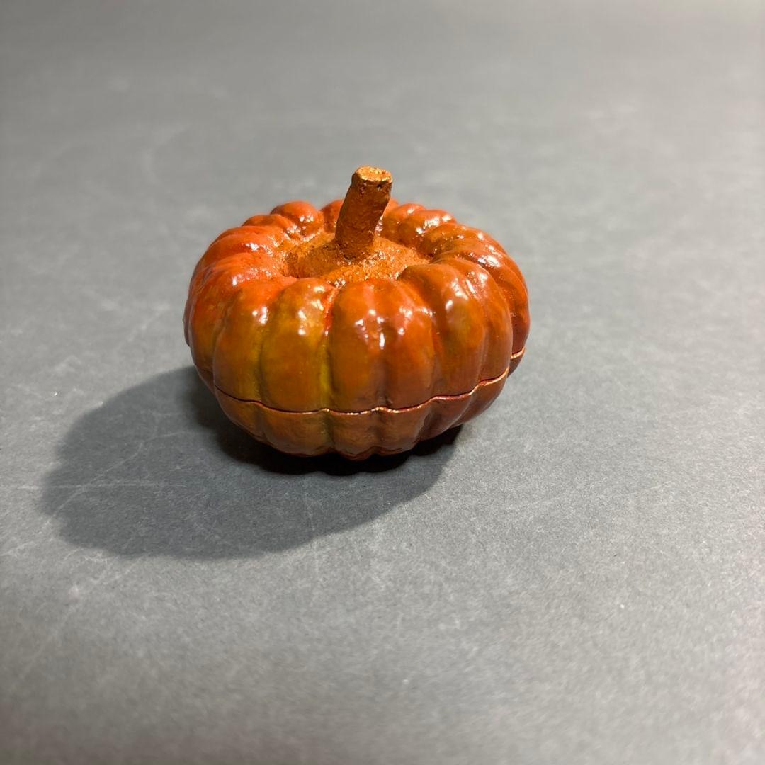 國田領治　長斎　南瓜　香合　共箱