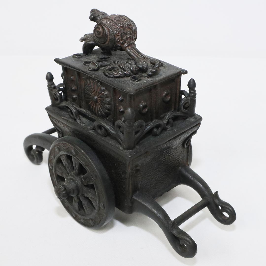 蝋型師 二上 元威 作　蝋型鋳銅　御所車香炉