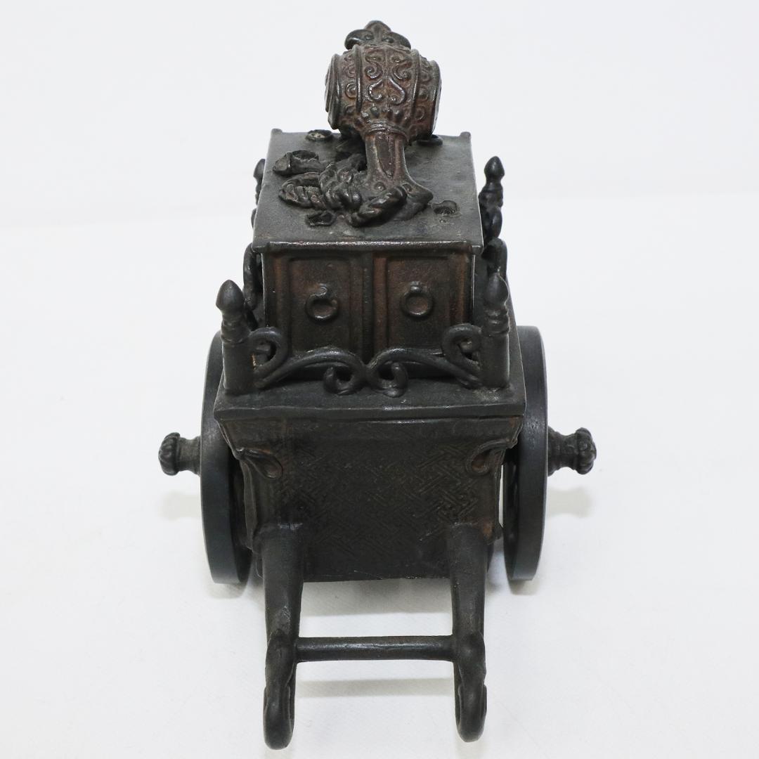 蝋型師 二上 元威 作　蝋型鋳銅　御所車香炉