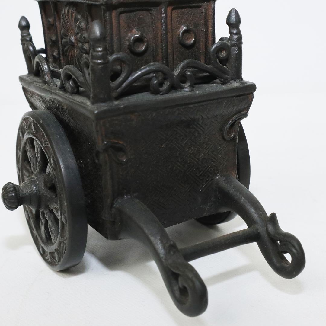 蝋型師 二上 元威 作　蝋型鋳銅　御所車香炉