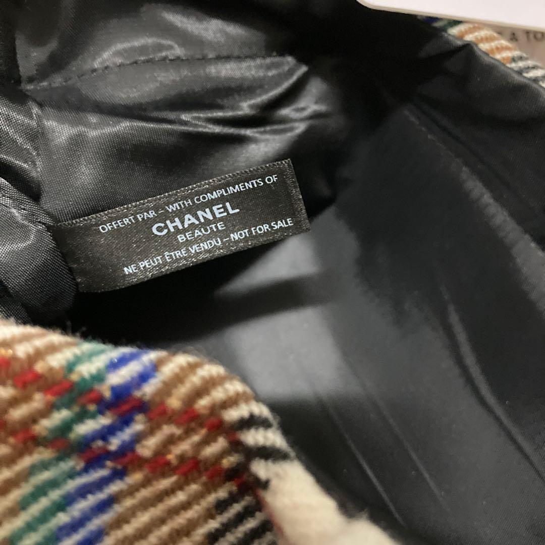 CHANEL チェックトートバッグ　スパンコール