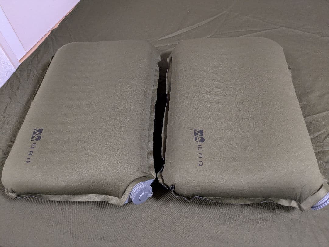 WAQ リラクシングキャンプマット オリーブ ピロー付
