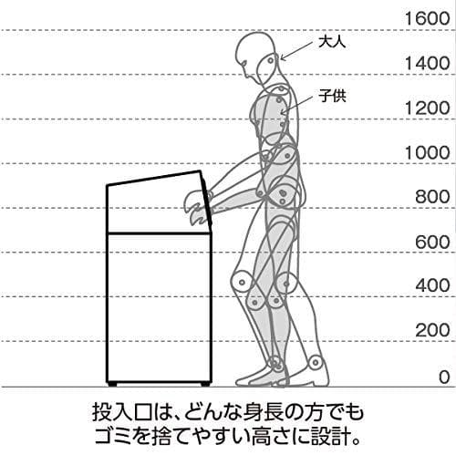 テラモト(TERAMOTO) ニートSL アーバングレー ゴミ箱 47.5L