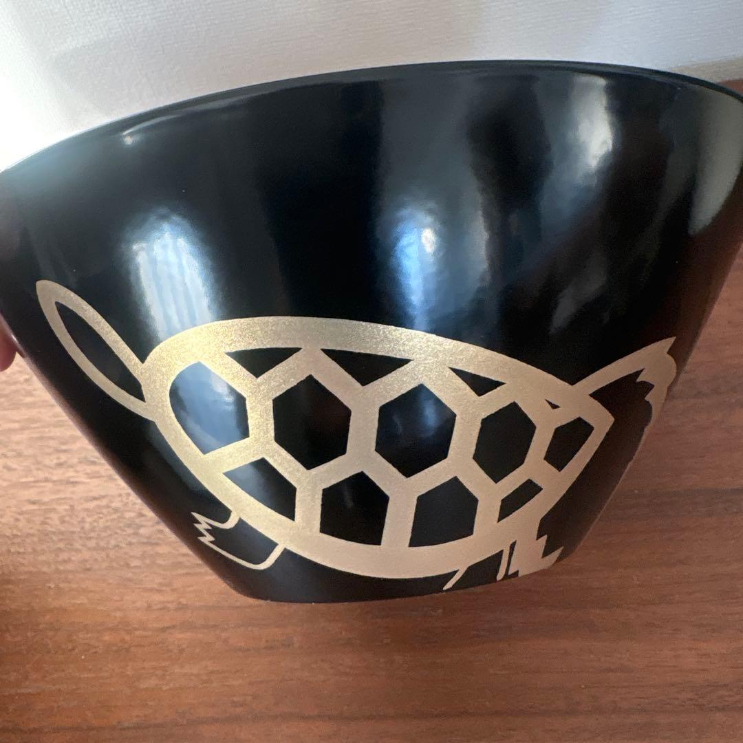 山田平安堂　漆器　寿恵平鉢　鶴亀ペア