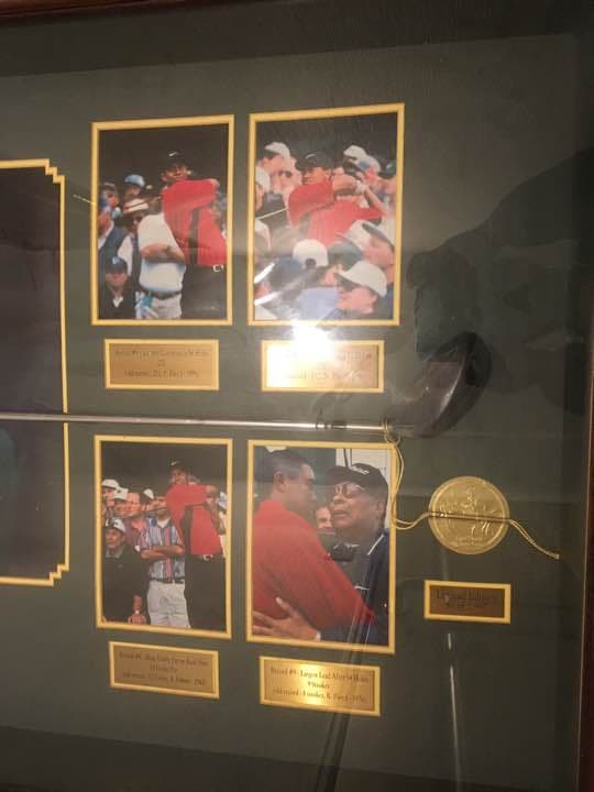 タイガーウッズ1997年初マスターズ優勝記念ドライバー付きショーケース