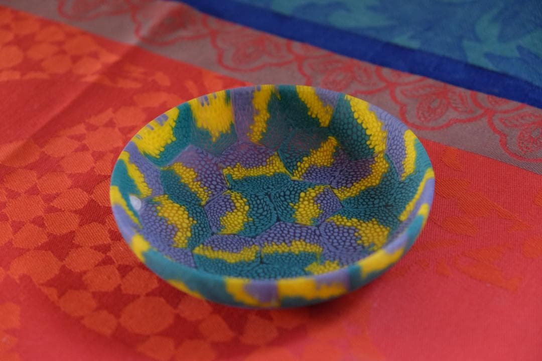 ベネチアンガラス ミルフィオリ プレート ムラノガラス ムリーニ 検/江波冨士子