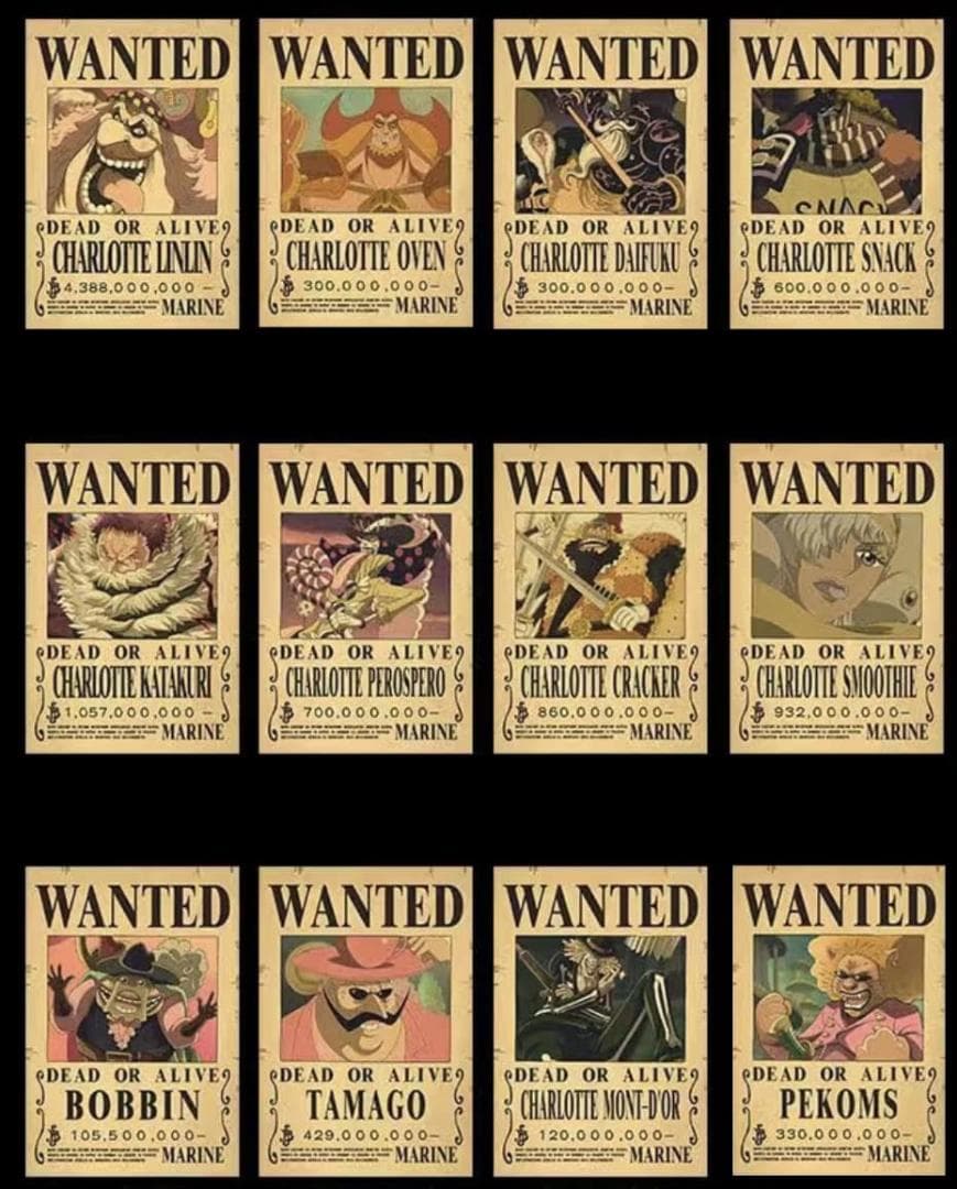 ワンピース　手配書　懸賞金ポスター　89枚セット