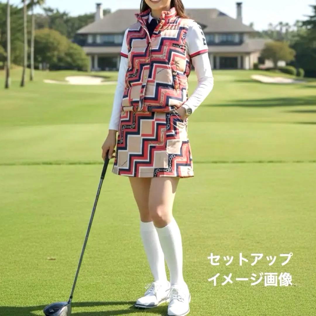 希少✨ビバハート×ドレスキャンプ コラボ ゴルフ ダウンベスト 40 金ボタン