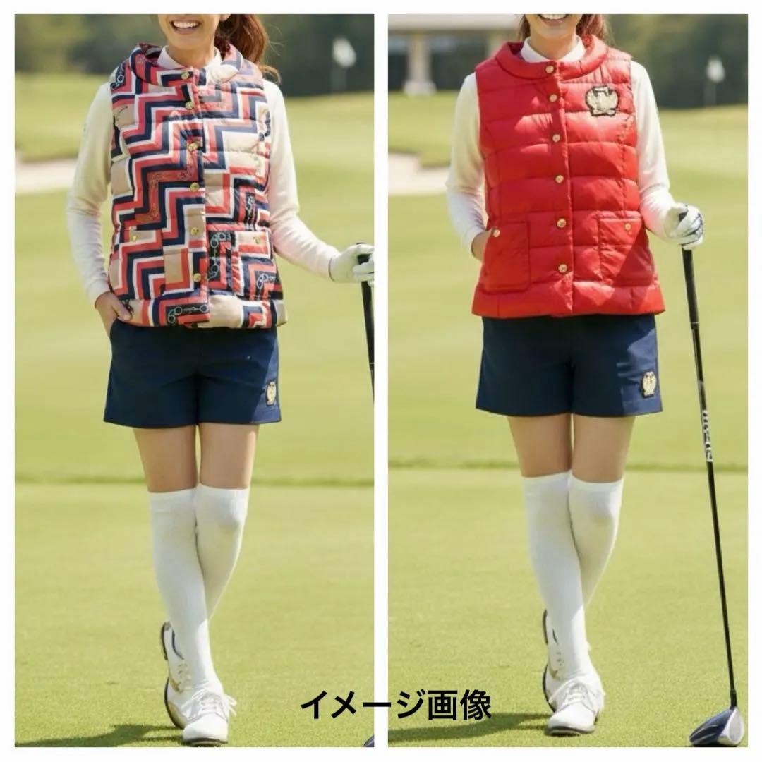 希少✨ビバハート×ドレスキャンプ コラボ ゴルフ ダウンベスト 40 金ボタン
