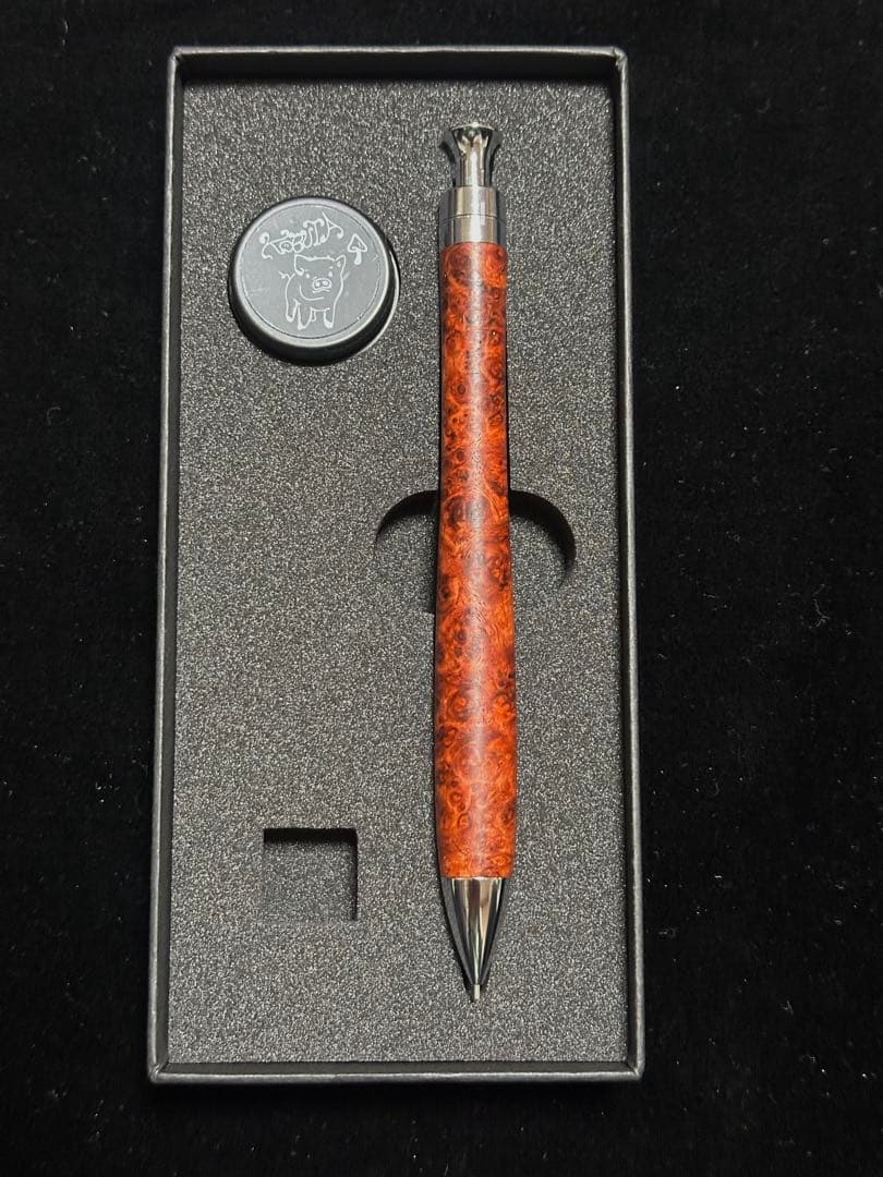 ②こぶた工房 シャープペンシル 極上花梨瘤0.5mm