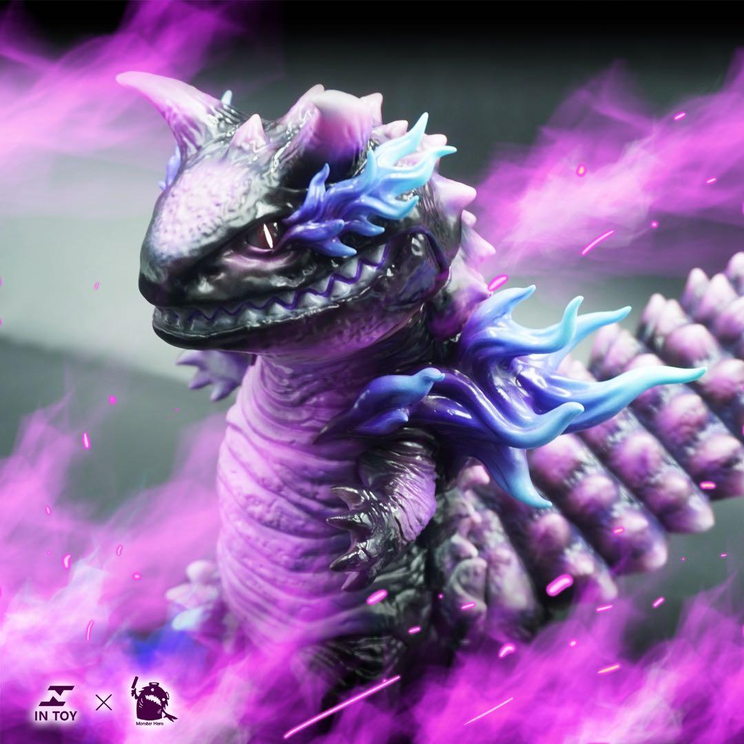 レオパ怪獣　フレイムパープル　ヤモリ　モンスター　可動　ソフビ　フィギュア