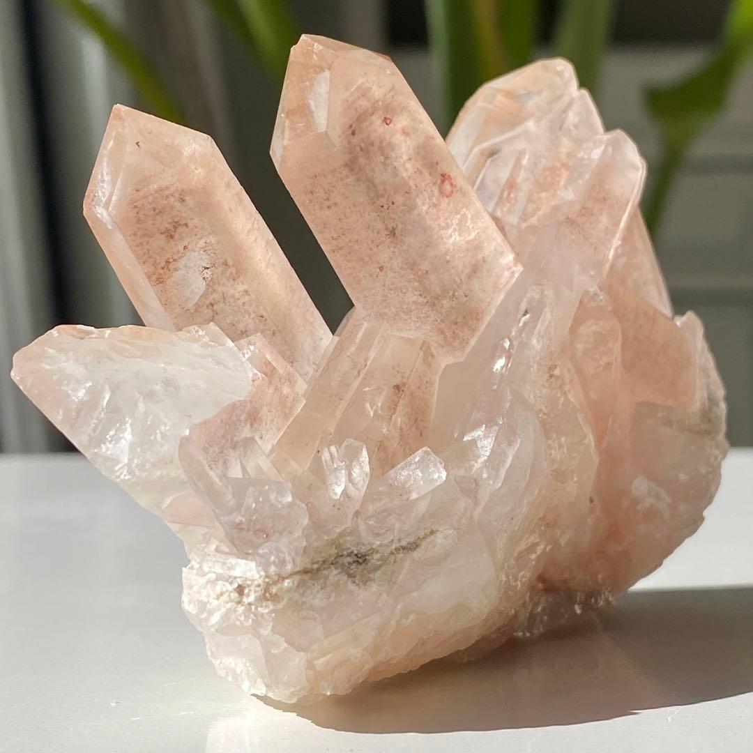 【 天然石 ピンク リチウム クォーツ クラスター 原石 ブラジル産 】