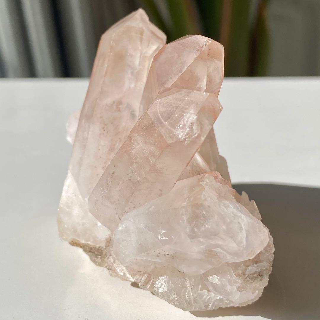 【 天然石 ピンク リチウム クォーツ クラスター 原石 ブラジル産 】