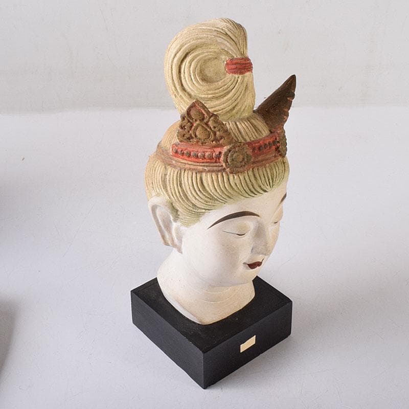 中国　石膏像　敦煌供養菩薩像　常書鴻題　千仏洞　仏像　箱付　M　7650C