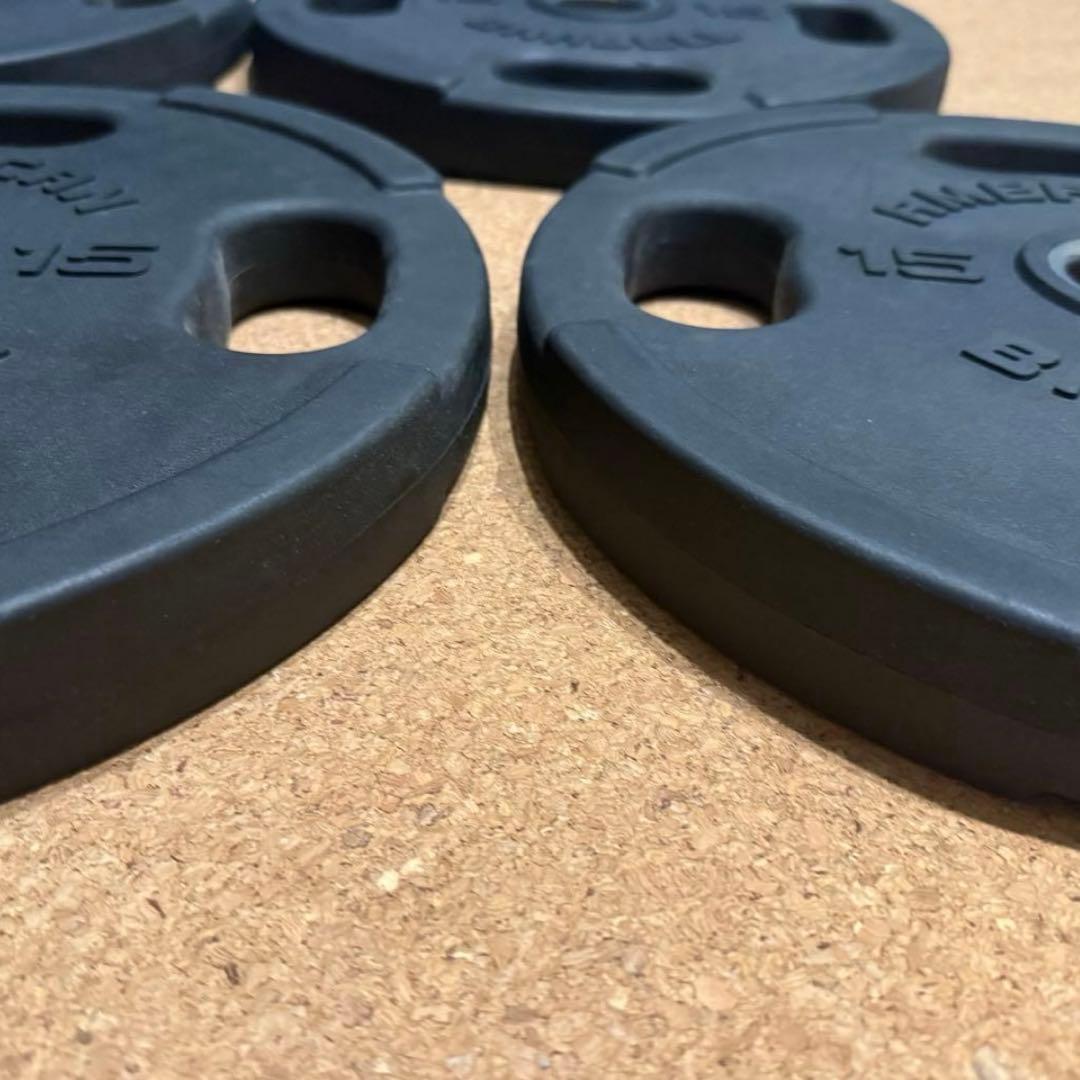 アメリカンバーベル 15kg オリンピックバーベルプレート 4枚セット 50mm