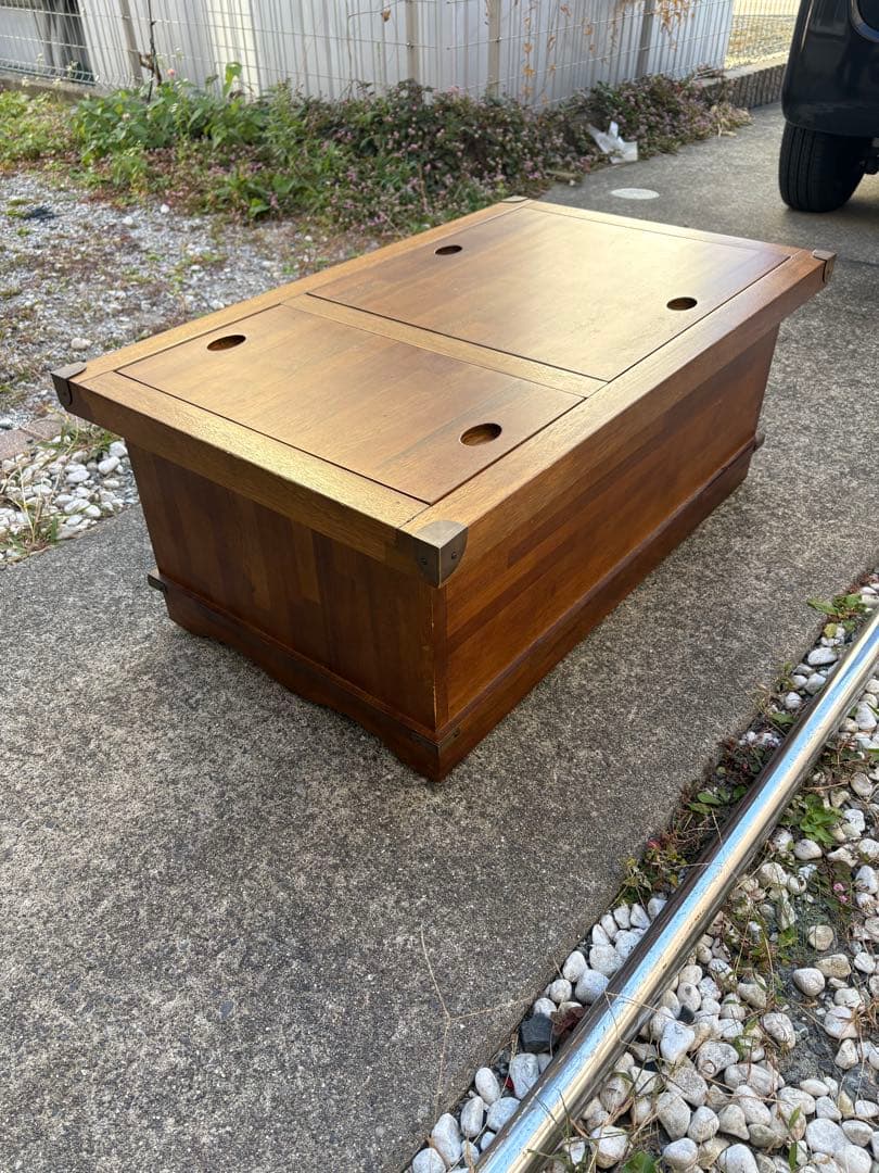 木製引き出し付き座卓　囲炉裏テーブル