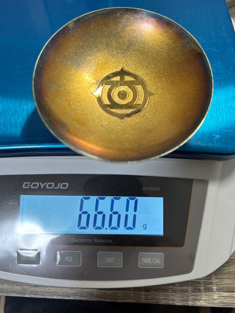 純銀製盃95.4g！66.6g純銀刻印有り！鋳つぶし用に！