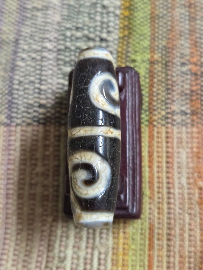 879　天珠　白毫天珠　龍紋　希少天珠　貴重　珍品　　dzibeads！