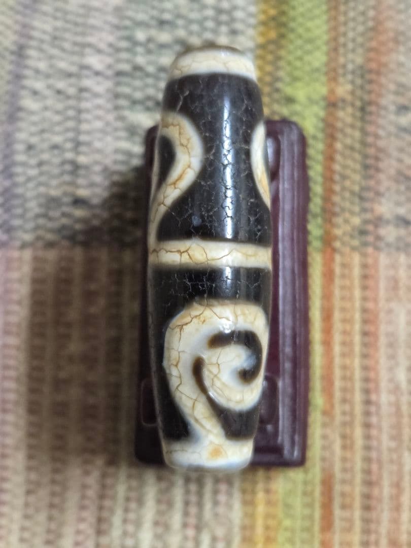 879　天珠　白毫天珠　龍紋　希少天珠　貴重　珍品　　dzibeads！