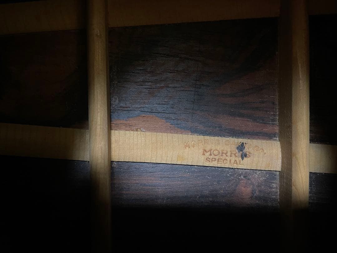 Morris Special アコースティックギター、ハードケース付き。