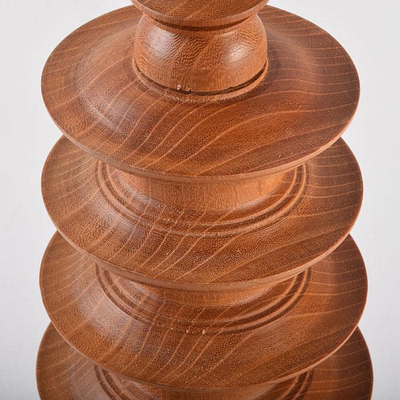 仏教美術　木彫　四天王寺古材　五重塔　多宝塔　百萬塔　台付　共箱　M　R9281