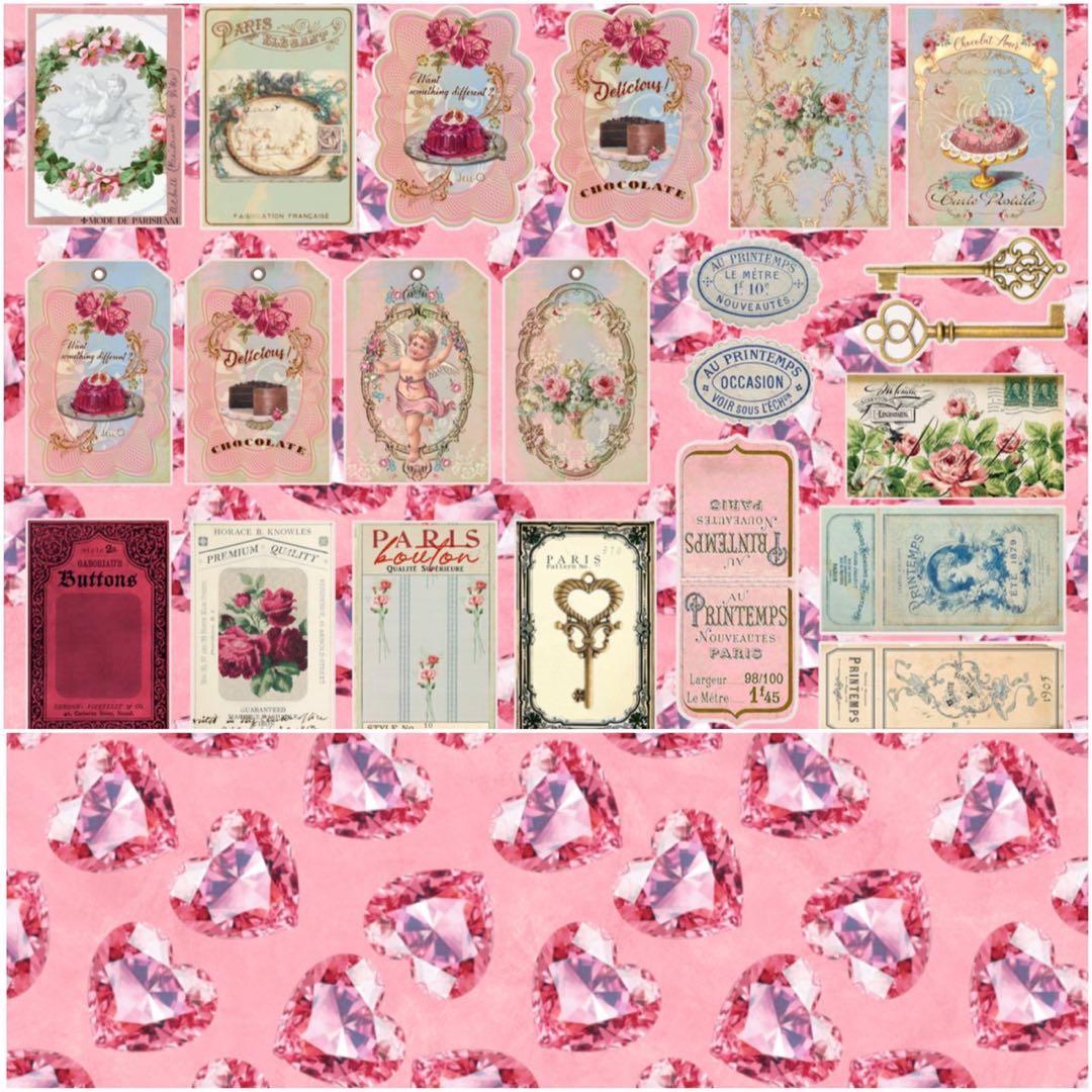 新作♡A/W♡sweetコラージュset 80枚　A4 デザインペーパー　メモ