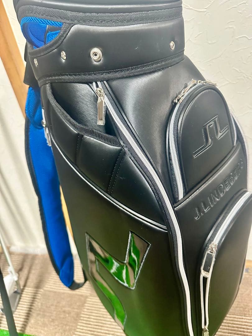 J.LINDEBERG キャディバッグ 黒青　9型