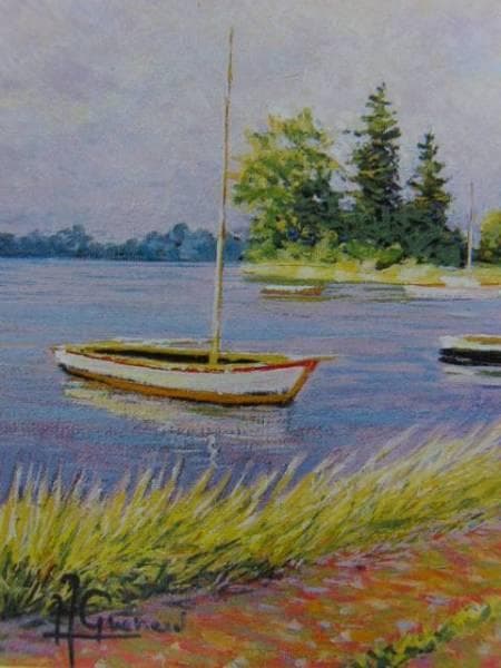 ジャン＝ミッシェル・ゲナール、ロデの岸辺の家、希少画集画、新品額装