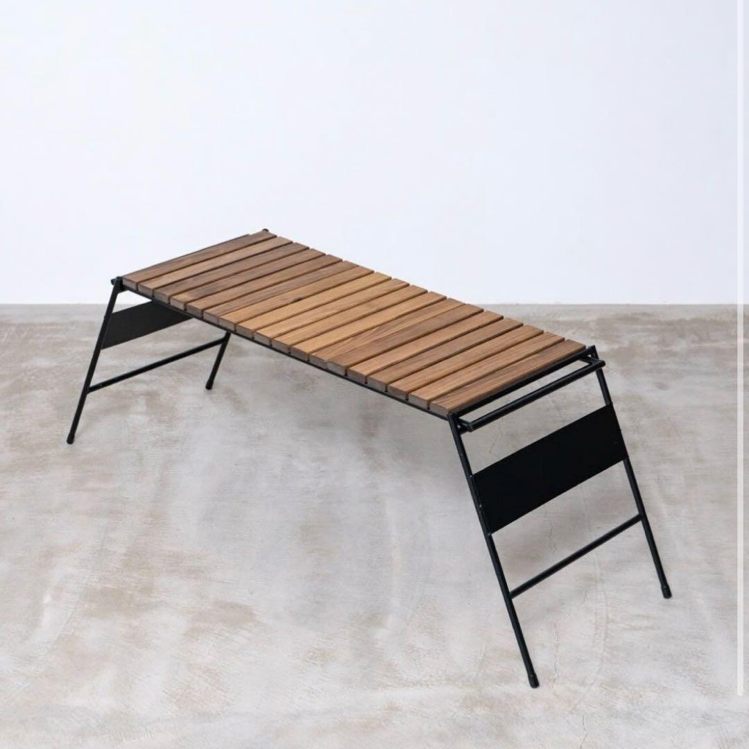 アイアン工房 アイアンテーブル(細板)＋ブラックマルチプレート＋専用バッグ