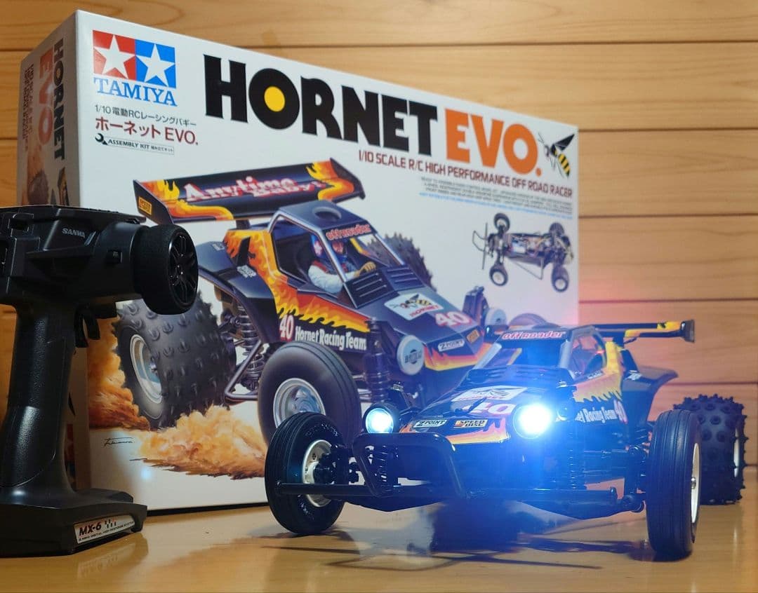 タミヤRCホーネットEVO.(LEDライト付)＆プロポ＆バッテリー充電器完成品