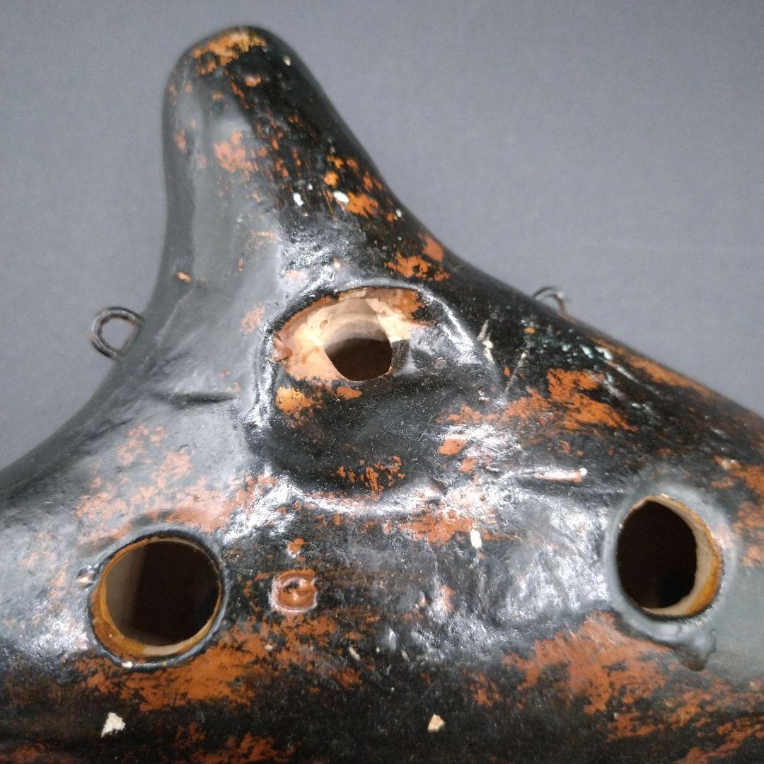 オカリナ　黒　魚　ヴィンテージ　楽器