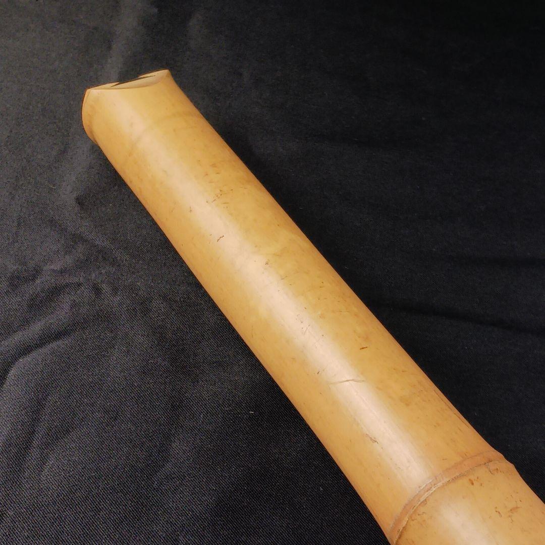 Y3110-7 琴古流 尺八 銀三線 全長49㎝ 竹製