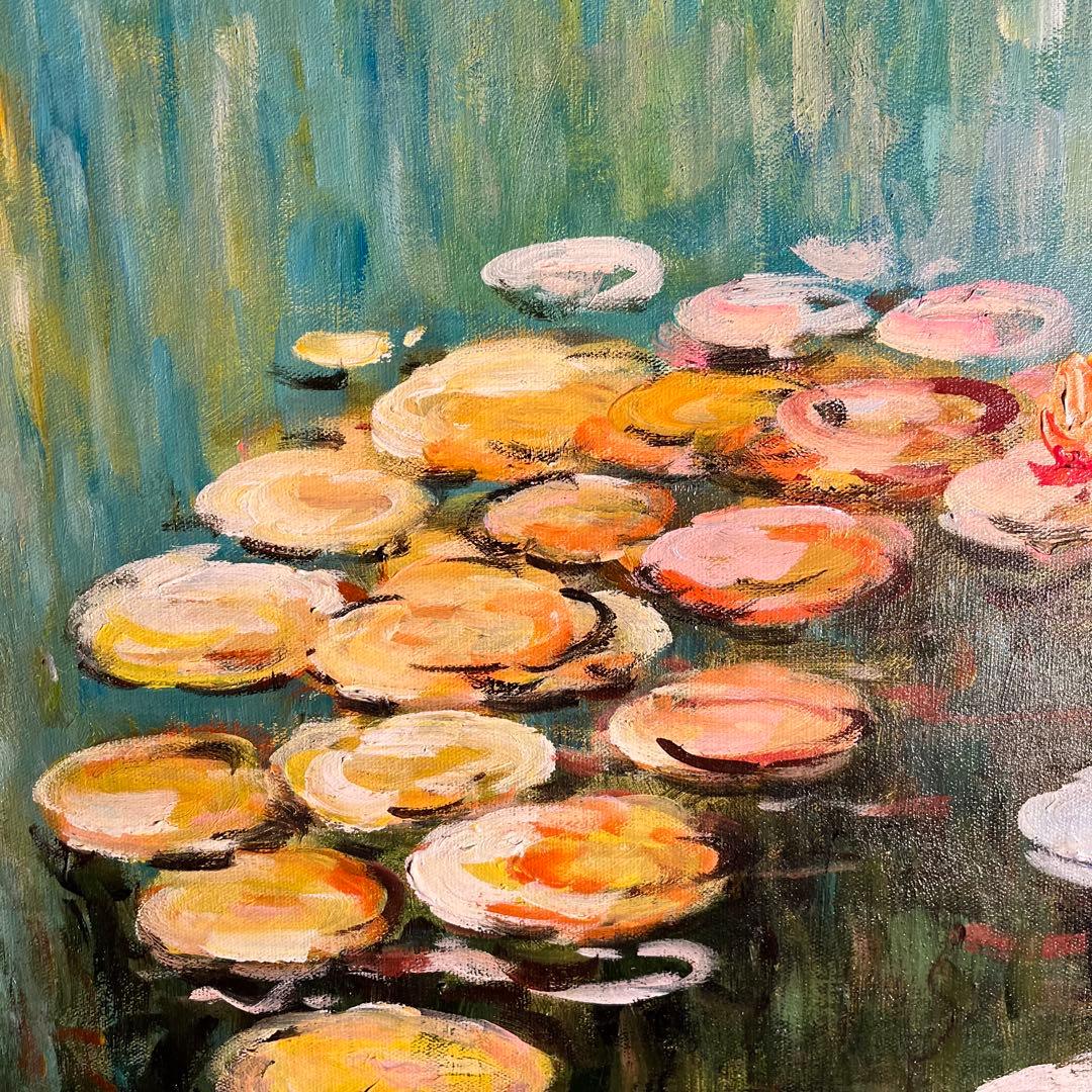 ★特大★ 手書き油絵 クロード・モネ 睡蓮 肉筆絵画 インテリア 油彩画