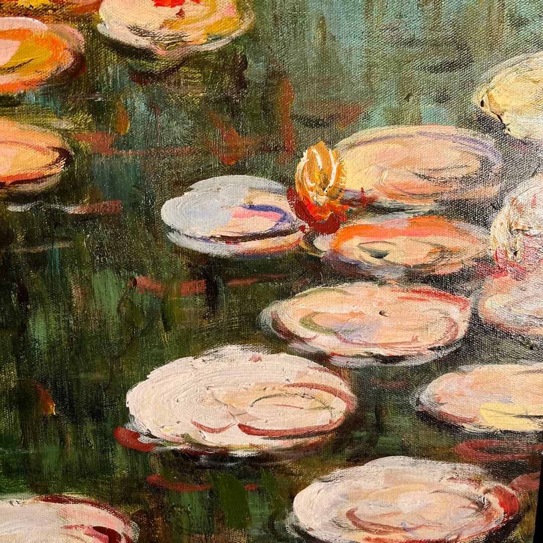 ★特大★ 手書き油絵 クロード・モネ 睡蓮 肉筆絵画 インテリア 油彩画
