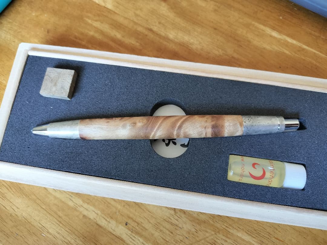 最終値下げ 野原工芸 シャープペンシル マーブルウッド 斑紋純銀金具 新型