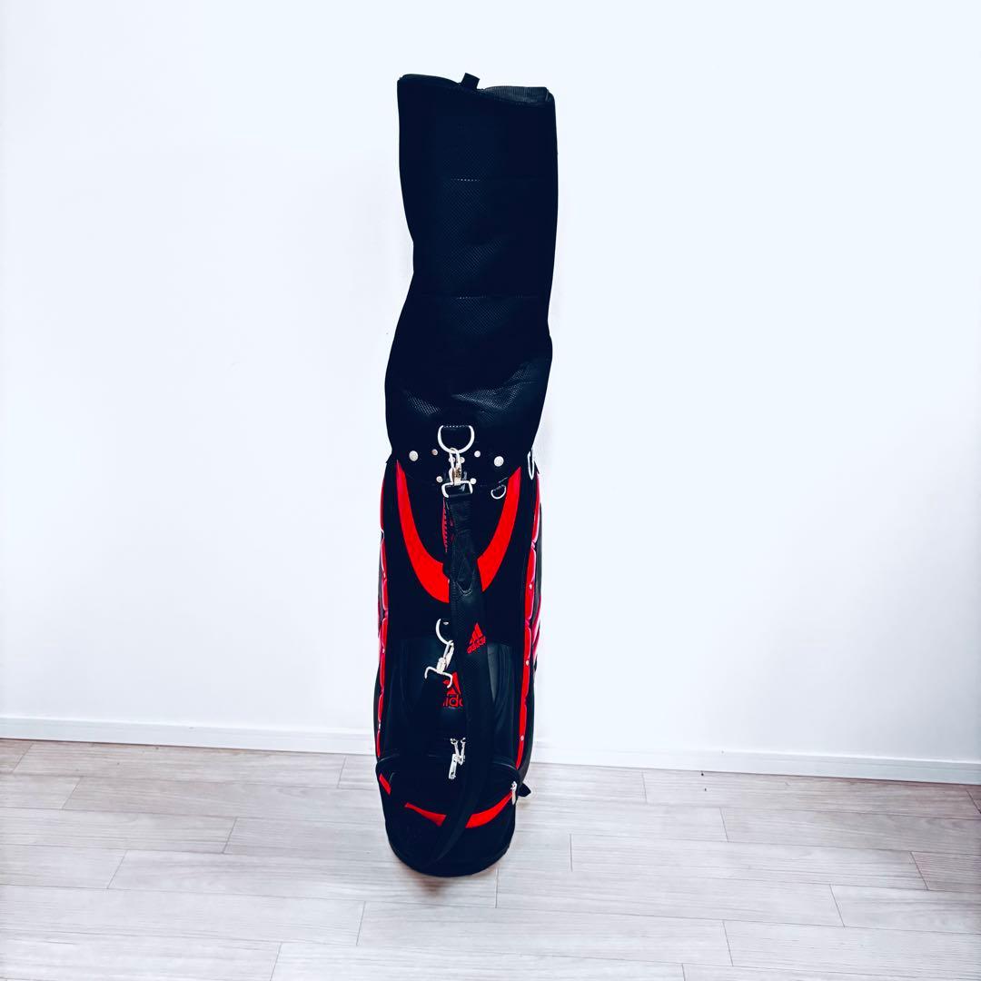 美品　ADIDAS　アディダス　キャディバッグ　ブラック/レッド