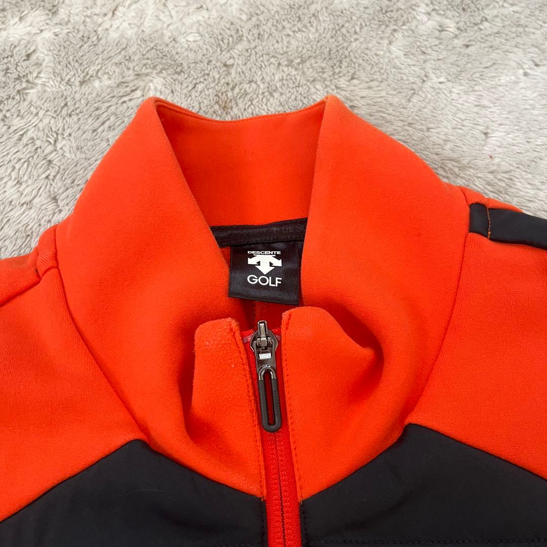 DESCENTE　GOLF フルジップジャケット メンズ　オレンジ　L