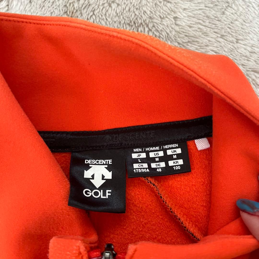 DESCENTE　GOLF フルジップジャケット メンズ　オレンジ　L